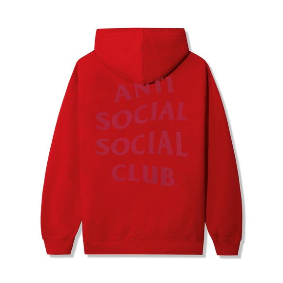Anti Social Social Club Analogous Hoodie Red Brand New DS